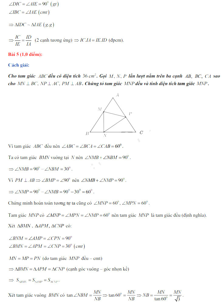 Đáp án đề thi vào lớp 10 tỉnh An Giang môn Toán chuyên 2021