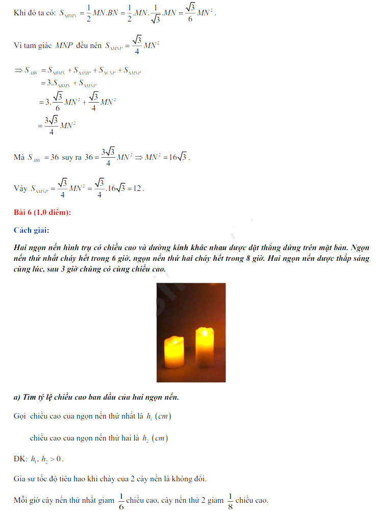 Đáp án đề thi vào lớp 10 tỉnh An Giang môn Toán chuyên 2021