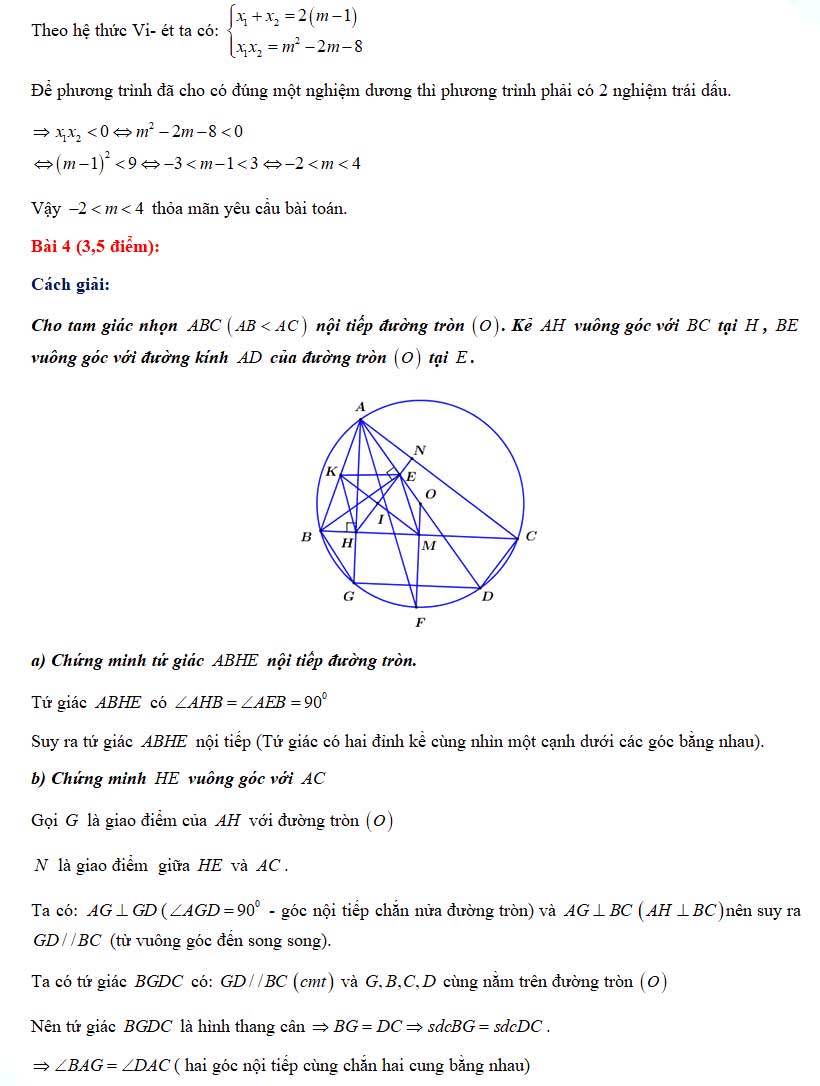 Đáp án đề thi tuyển sinh lớp 10 năm 2021 môn Toán chuyên tỉnh Quảng Nam