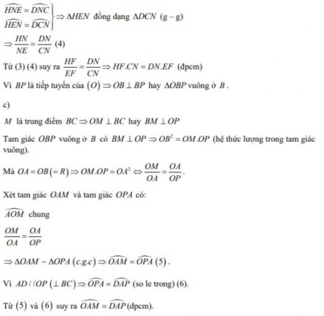 Đáp án đề thi tuyển sinh lớp 10 môn Toán tỉnh Nghệ An năm 2021