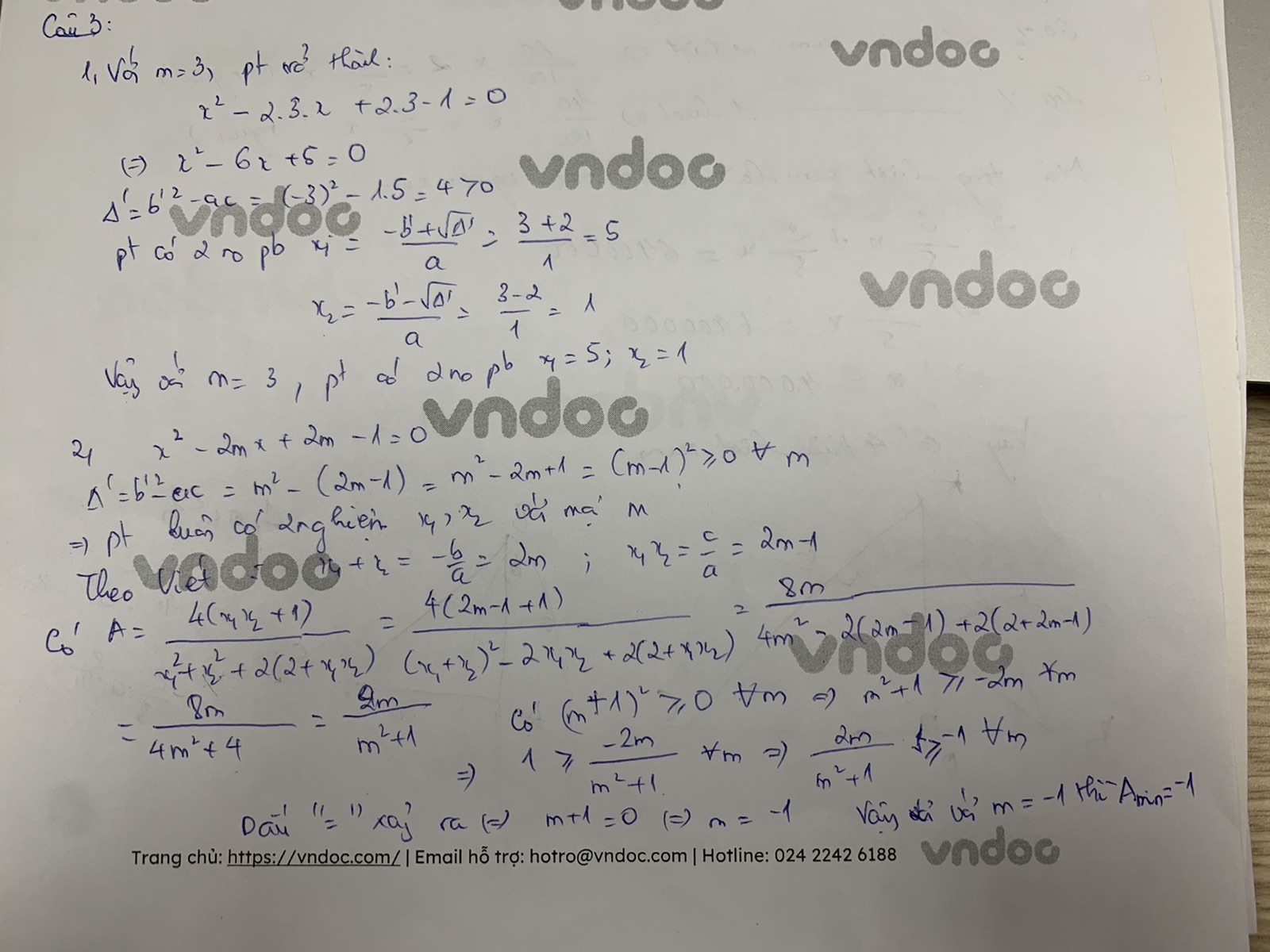 Đáp án đề thi vào lớp 10 môn Toán tỉnh Quảng Trị năm 2021