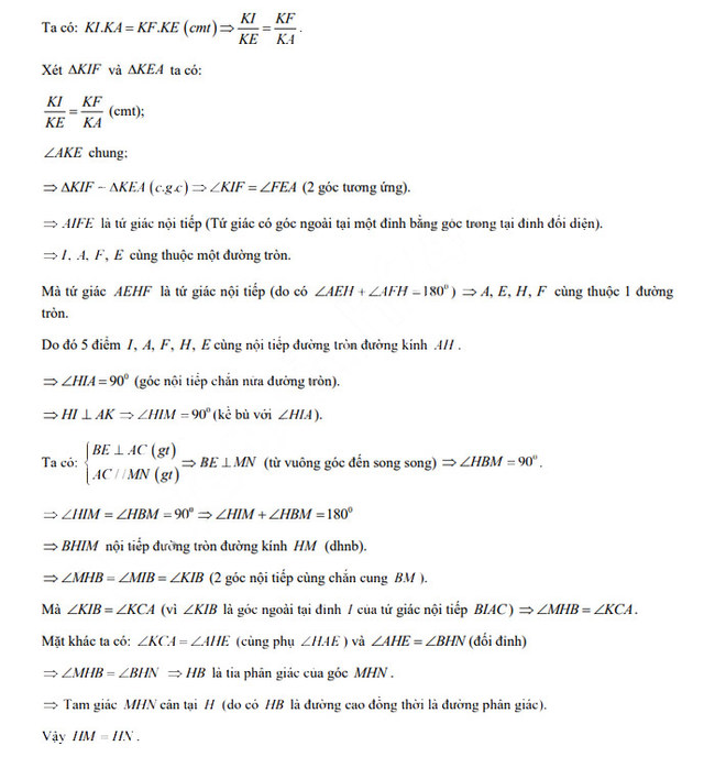 Đáp án đề thi tuyển sinh lớp 10 môn Toán Cần Thơ