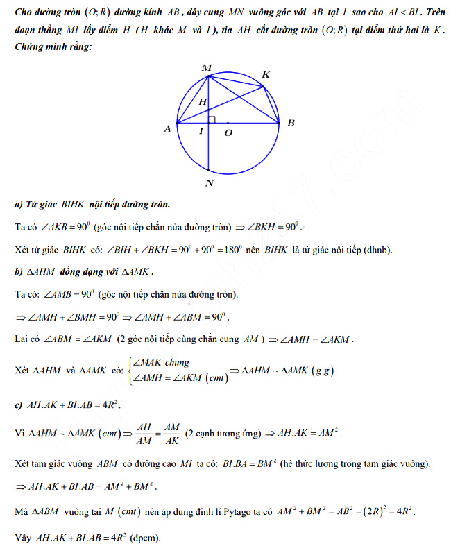 Đáp án đề thi vào lớp 10 môn Toán tỉnh Quảng Bình năm 2021