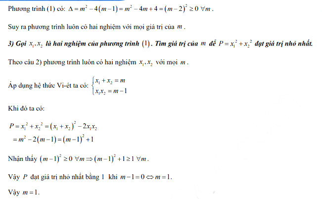 Đáp án đề thi vào lớp 10 môn Toán tỉnh Ninh Bình năm 2021