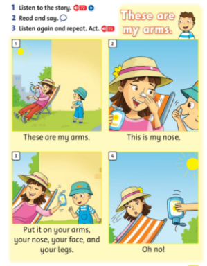 Giải Tiếng Anh lớp 1 Unit 5: This is my nose! - Lesson 6 SGK