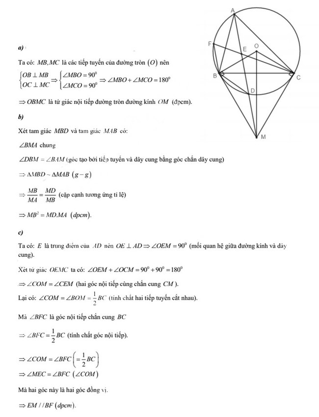 Đáp án đề thi vào lớp 10 môn Toán tỉnh Cà Mau năm 2021