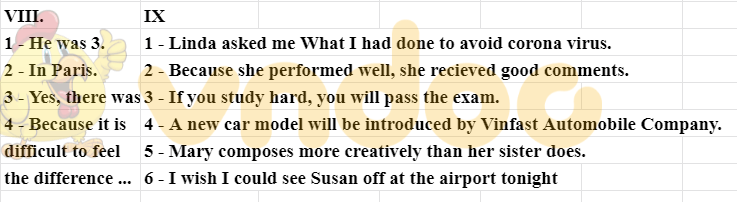 Đáp án đề thi vào lớp 10 môn tiếng Anh Phú Thọ 2021