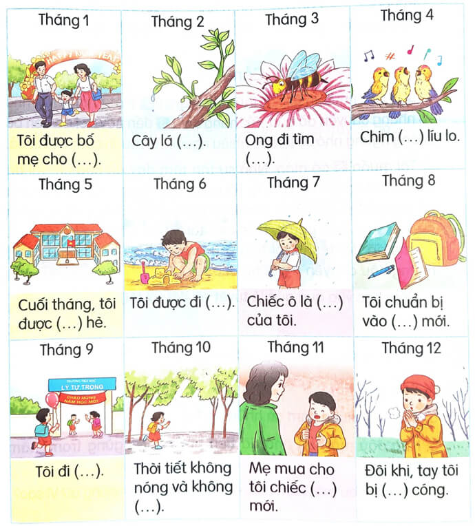 Giải Tiếng Việt 1 trang 164, 165, 166, 167 Ôn tập 1