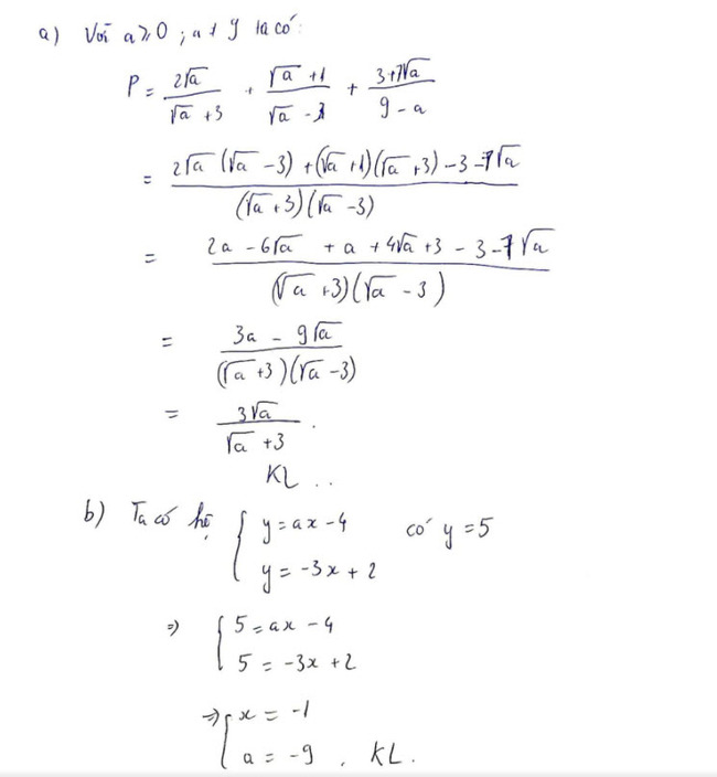 Đáp án đề thi vào lớp 10 môn Toán tỉnh Hải Dương năm 2021