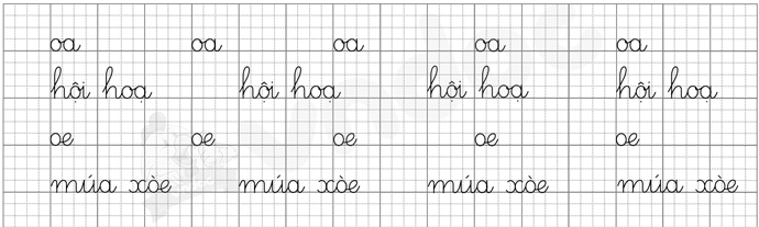 Giải Tiếng Việt 1 trang 6, 7 Bài 1: oa oe