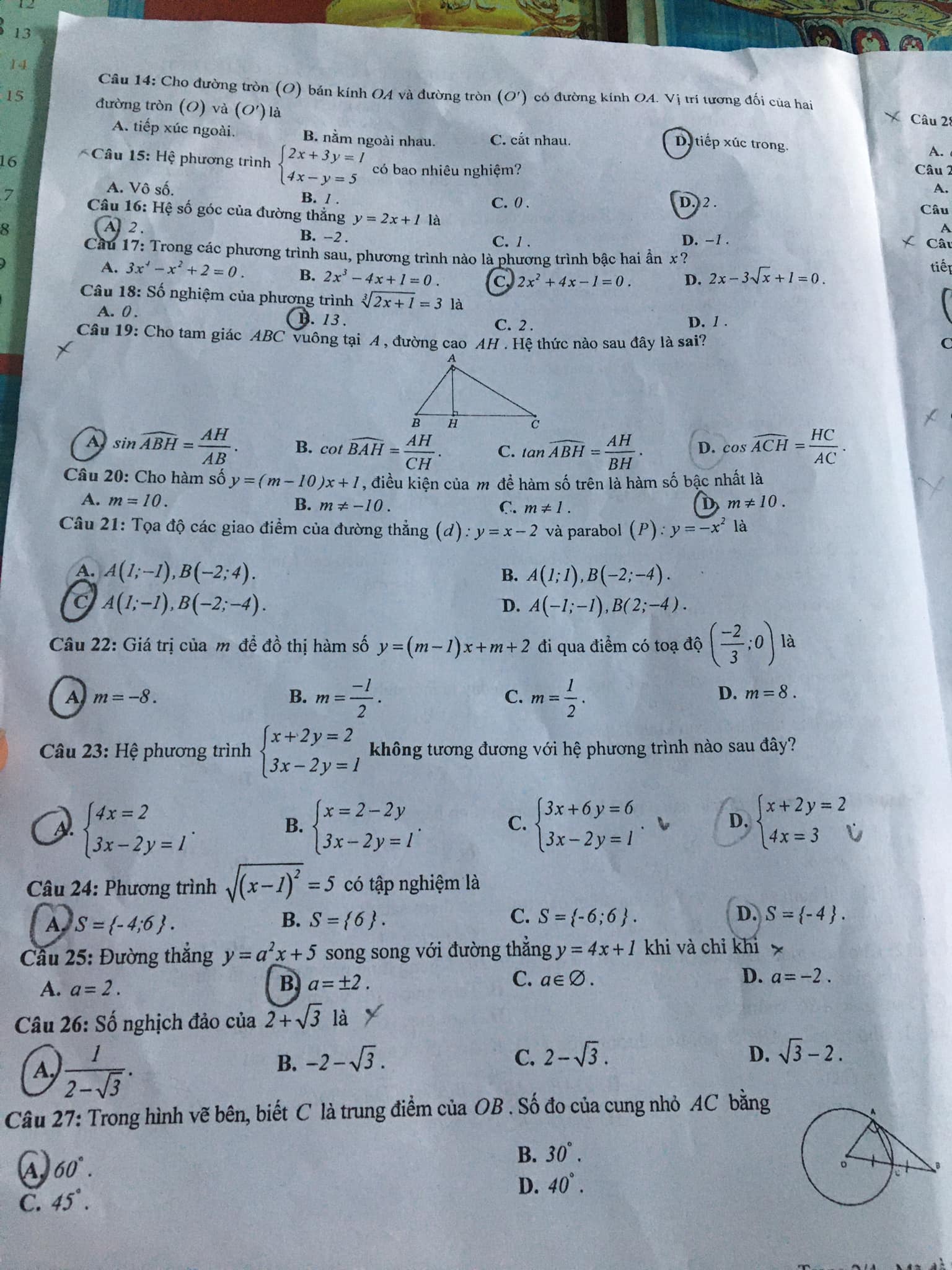 Đề mã 223 thi vào 10 Hưng Yên