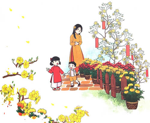 Giải Tiếng Việt 1 trang 44, 45 Bài 1: Chào xuân