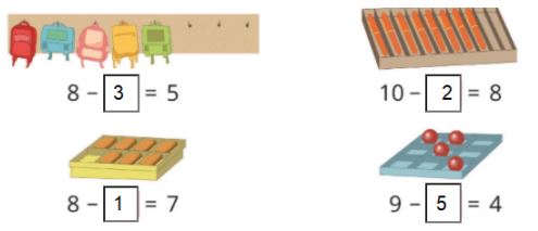 Giải bài tập Toán lớp 1 bài 33: Luyện tập