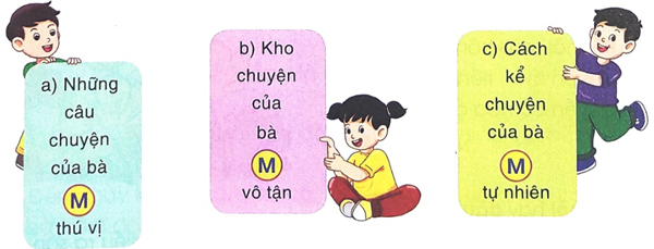 Giải Bà kể chuyện trang 96, 97, 98 sách Cánh Diều
