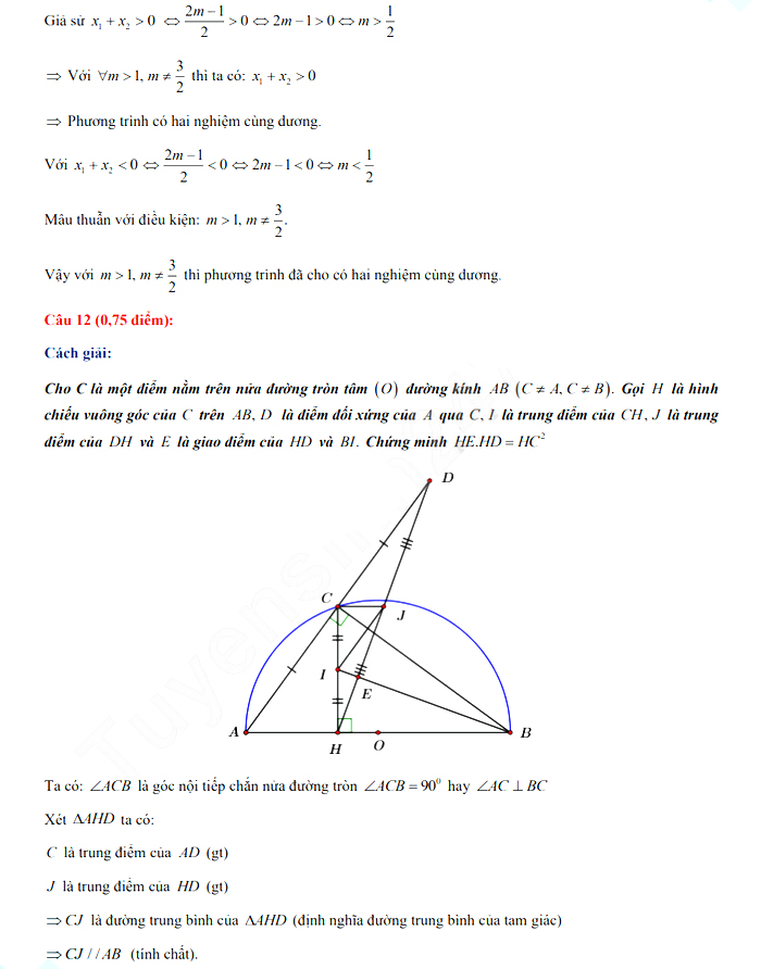 Đề thi tuyển sinh lớp 10 môn Toán Chuyên Lâm Đồng năm 2021
