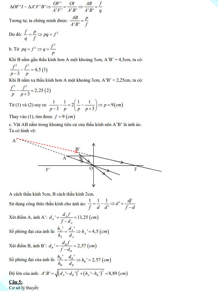 Đáp án đề thi vào lớp 10 năm 2021 môn Lý chuyên tỉnh Thừa Thiên Huế