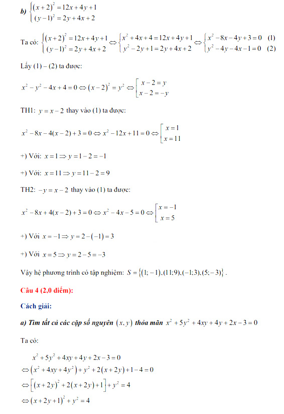 Đáp án đề thi vào lớp 10 năm 2021 môn Toán Chuyên - TP Cần Thơ