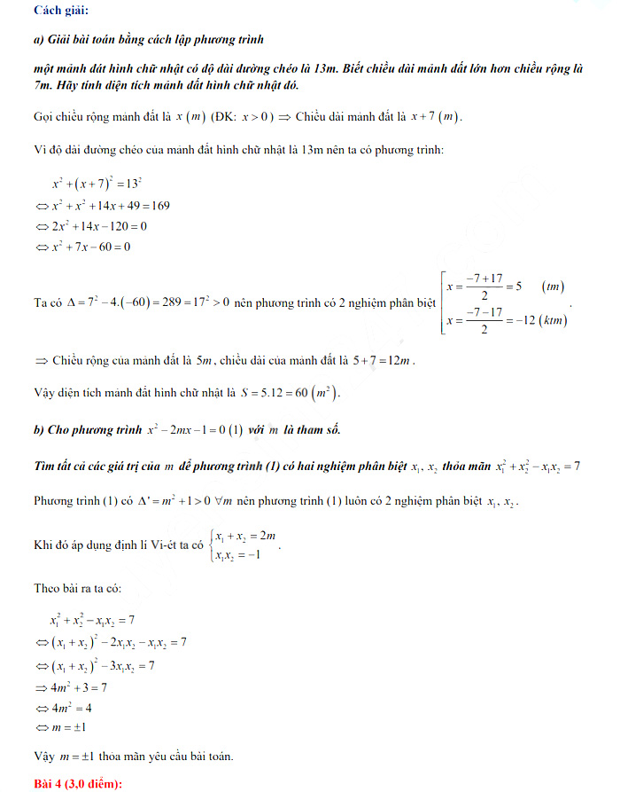 Đáp án đề thi vào lớp 10 THPT năm 2021 môn Toán tỉnh Đắk Nông