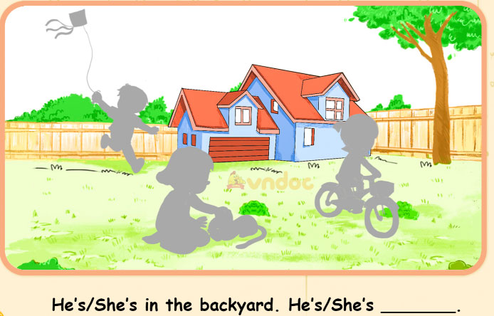 Giải SBT Unit 2 lớp 2 In the backyard