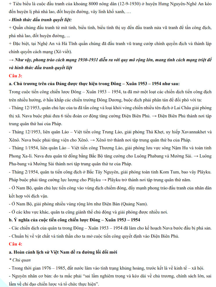 Đáp án đề thi vào lớp 10 THPT chuyên môn Sử Tỉnh Nghệ An năm 2021