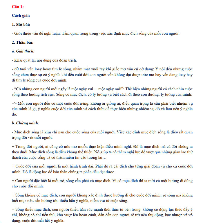 Đáp án đề thi vào lớp 10 môn Văn Chuyên tỉnh Hòa Bình năm 2021