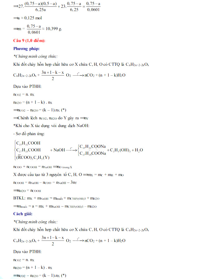 Đáp án đề thi vào lớp 10 môn Hóa chuyên Hà Tĩnh 2021