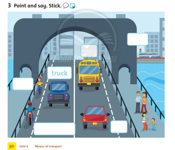 Giải Tiếng Anh lớp 2 Unit 4: I go to school by bus - Lesson 1 SGK