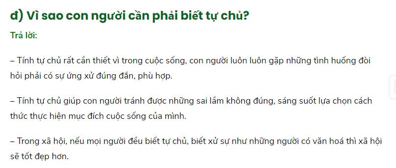 Vì sao con người cần phải biết tự chủ?