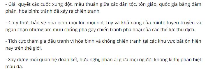 Cần phải làm gì để ngăn chặn chiến tranh, bảo vệ hoà bình?