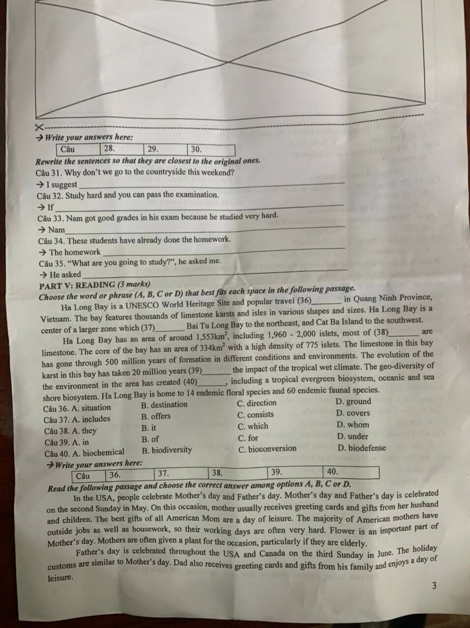 Đáp án đề thi tuyển sinh lớp 10 môn Anh tỉnh Kiên Giang 2021