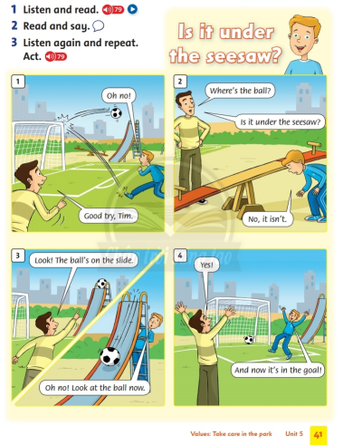 Giải Tiếng Anh lớp 2 Unit 5: Where’s the ball? - Lesson 6 SGK