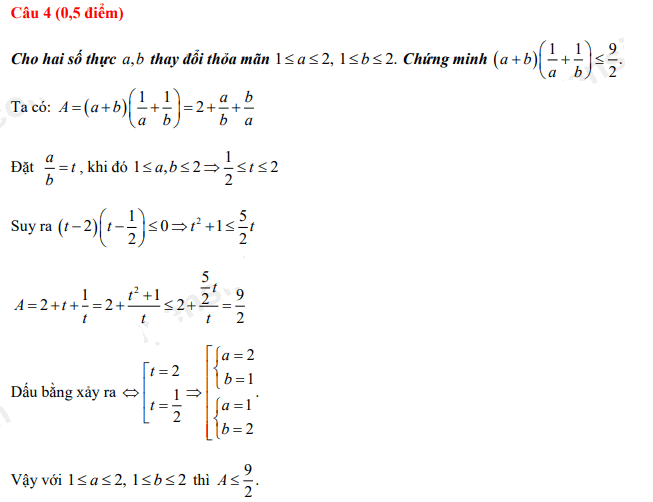 Đáp án đề thi tuyển sinh lớp 10 môn Bắc Giang 2021