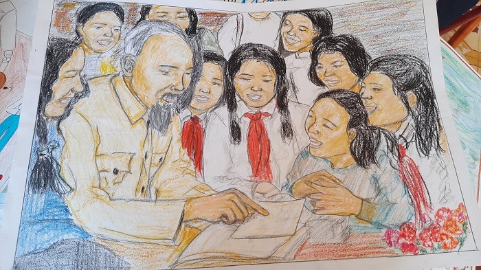 Bức tranh thể hiện tình yêu thương con người