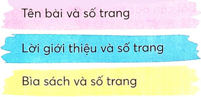 Bài 2: Mục lục sách