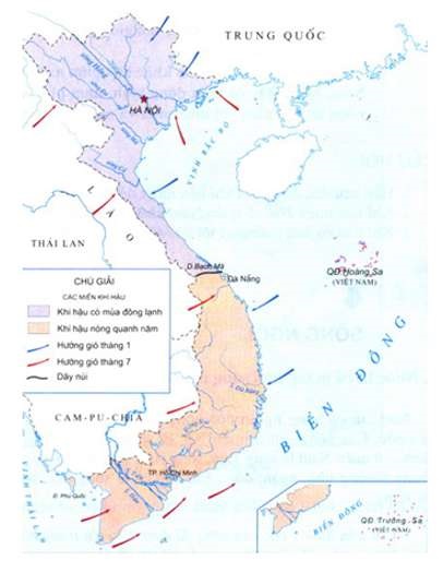 Nước ta có mấy mùa khí hậu? Nêu đặc trưng khí hậu từng mùa ở nước ta