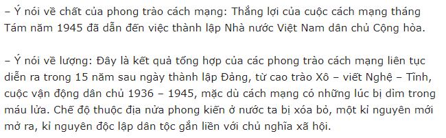 Trong đoạn văn sau ý nào nói về lượng, ý nào nói về chất