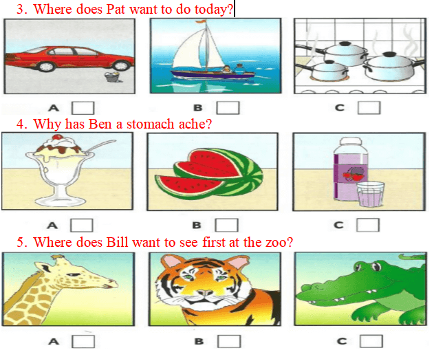 Bài tập luyện nghe tiếng Anh lớp 6 học kì 1 có đáp án