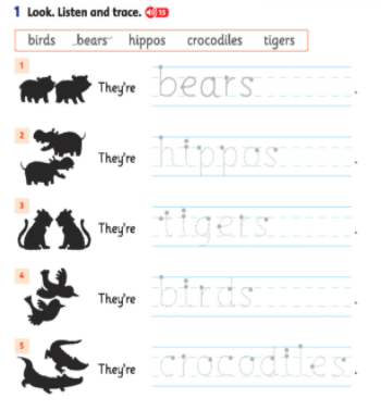 Giải Tiếng Anh lớp 1 Unit 4: They’re bear! - Lesson 6 SBT