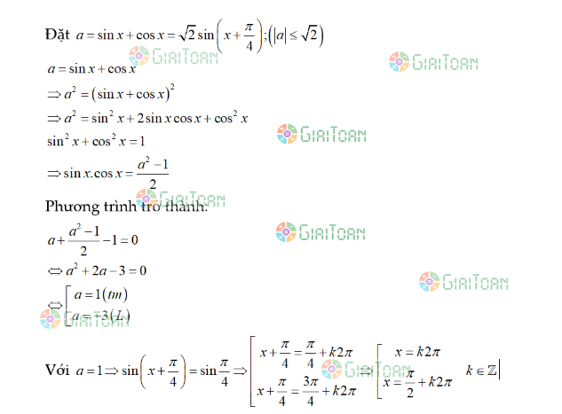 giải phương trình lượng giác