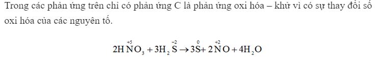 Tìm đáp án là phản ứng oxi hoá - khử
