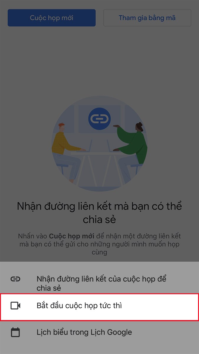 Cách sử dụng Google Meet trên điện thoai