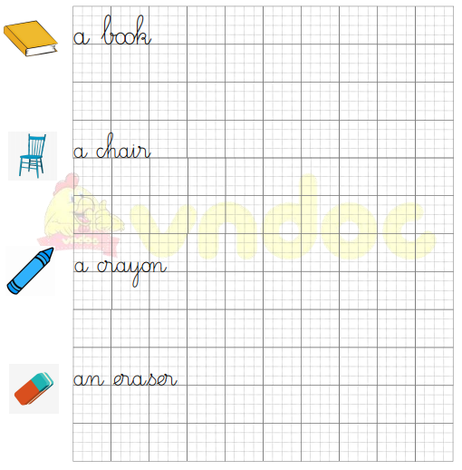 Tập viết Tiếng Anh lớp 1 Unit 1: My school