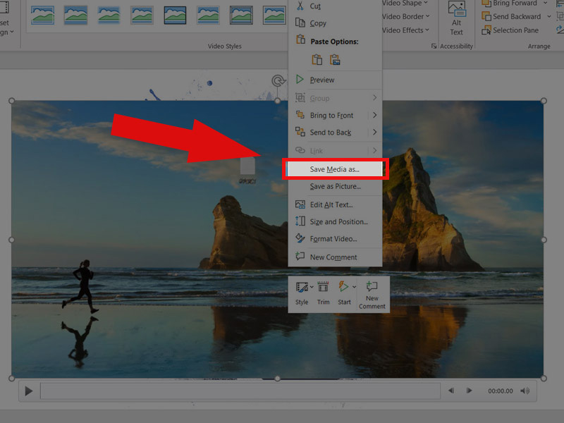 Lưu video Cách chụp, quay màn hình bằng PowerPoint