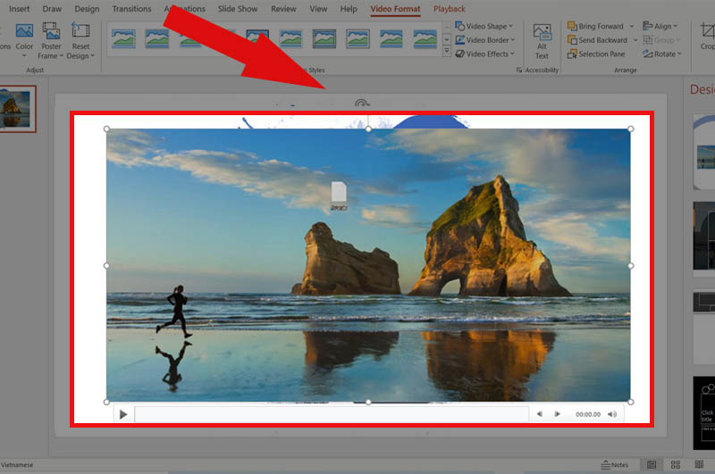Video sẽ tự lưu vào file pp Cách chụp, quay màn hình bằng PowerPoint