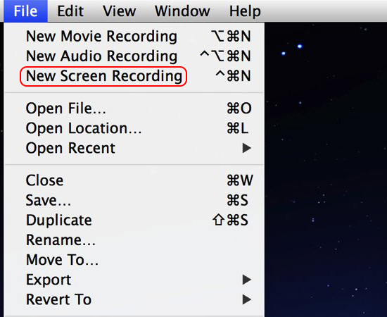 File -> New Screen Recording. Cách quay màn hình Macbook có tiếng đơn giản với phần mềm QuickTime