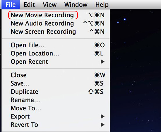 Quay phim bằng Camera trước Cách quay màn hình Macbook có tiếng đơn giản với phần mềm QuickTime