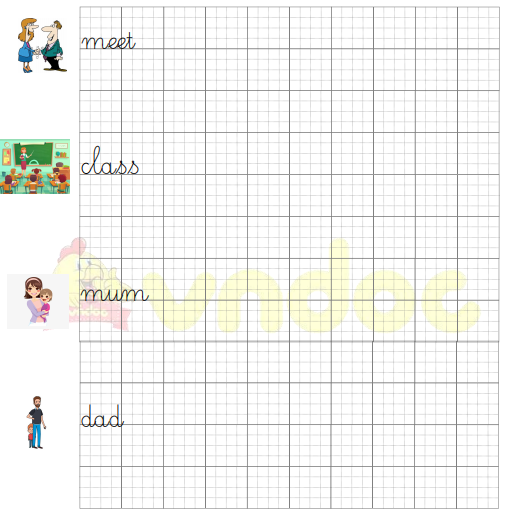 Tập viết Tiếng Anh lớp 3 Unit 1: Hello!