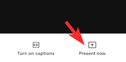 Nút trình chiếu trên Google Meet