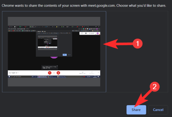 Chia sẻ toàn bộ màn hình trên Google Meet