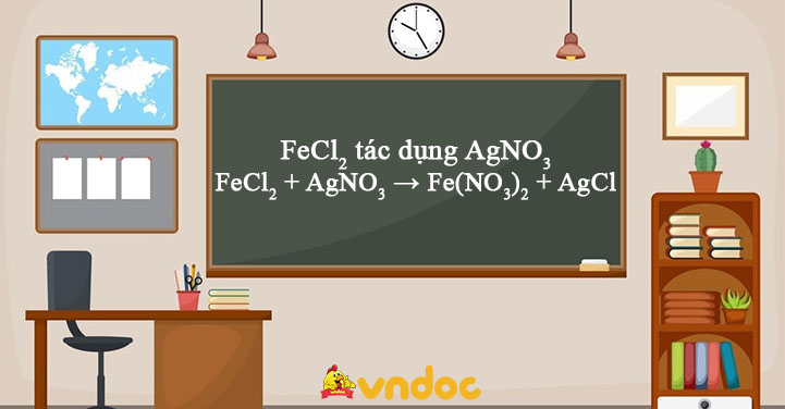 FeCl2 + AgNO3 → Fe(NO3)2 + AgCl